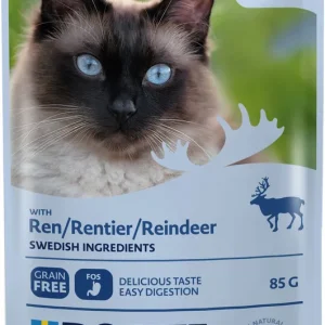 Preiswert Sparpaket 12 x 85 g Bozita Häppchen in Soße mit Rentier Katzen Nassfutter
